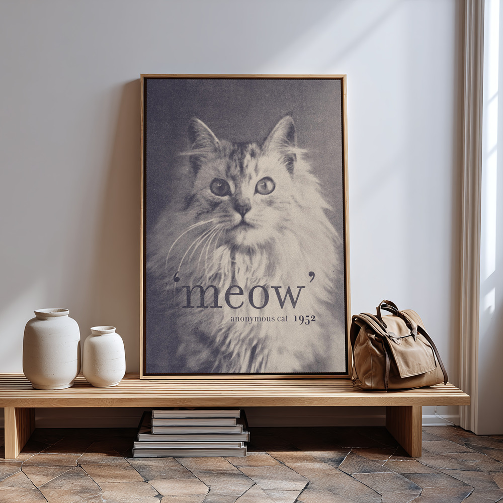 Canvas print - Famous Quote Cat in guest room