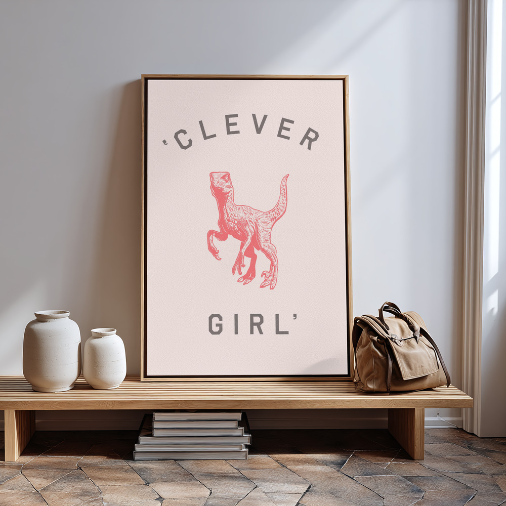 Canvas print - Clever Girl in guest room
