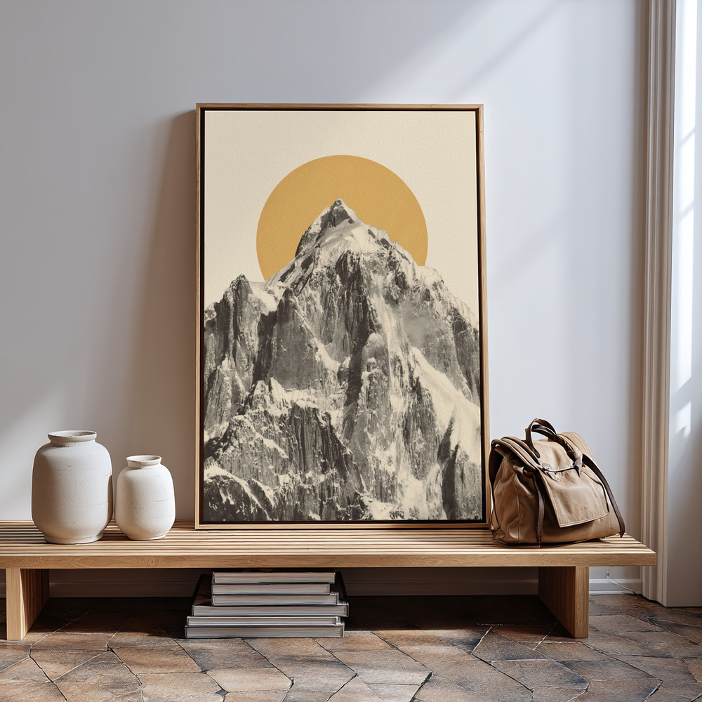 Canvas print - Mountainscape in guest room