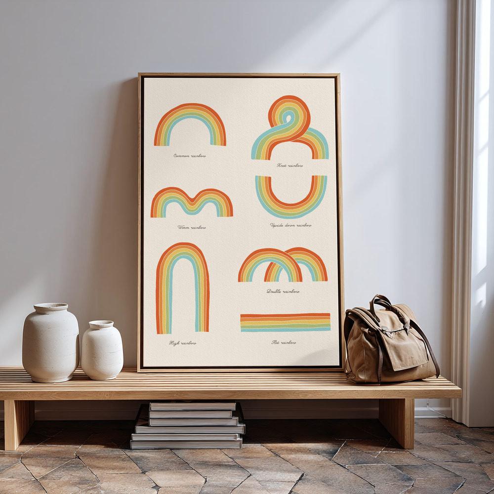 Leinwandbild - Know Your Rainbows in guest room
