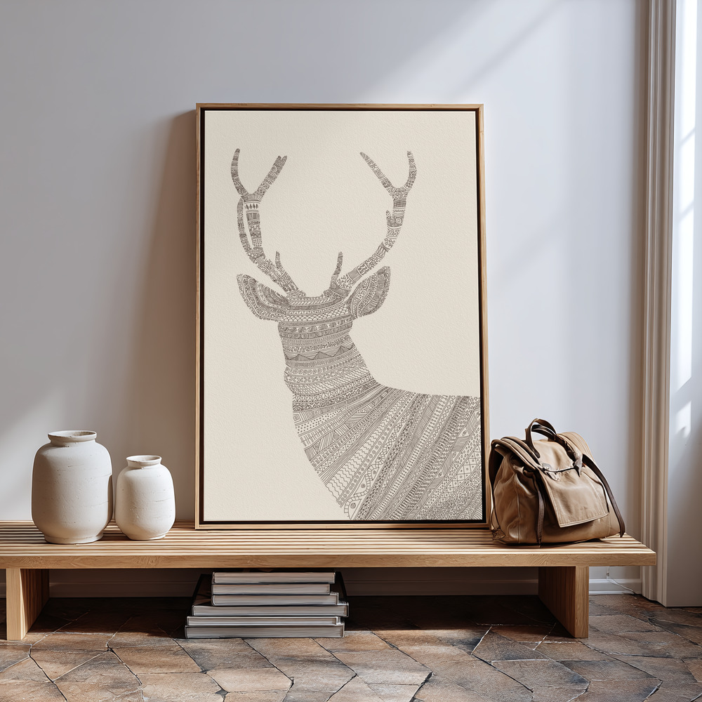 Toile - Stag Beige à l'entrée