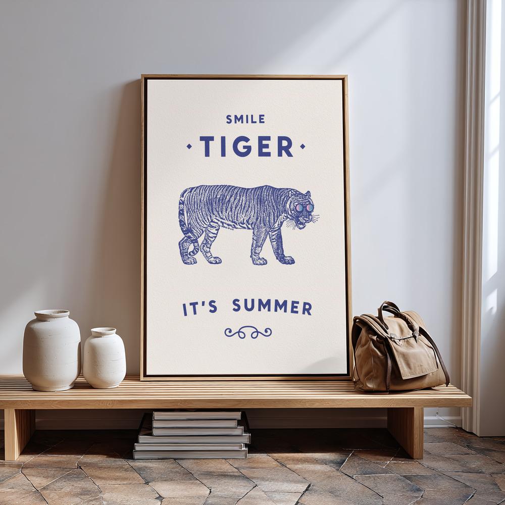 Canvas print - Smile Tiger in guest room