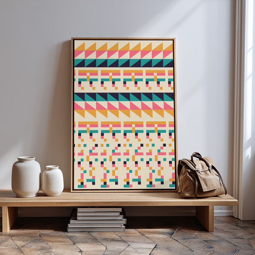Canvas print - Pattern Nº1 in guest room