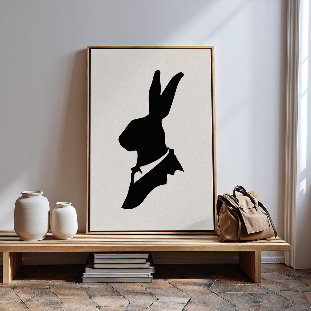 Toile - Monsieur Lapin à l'entrée
