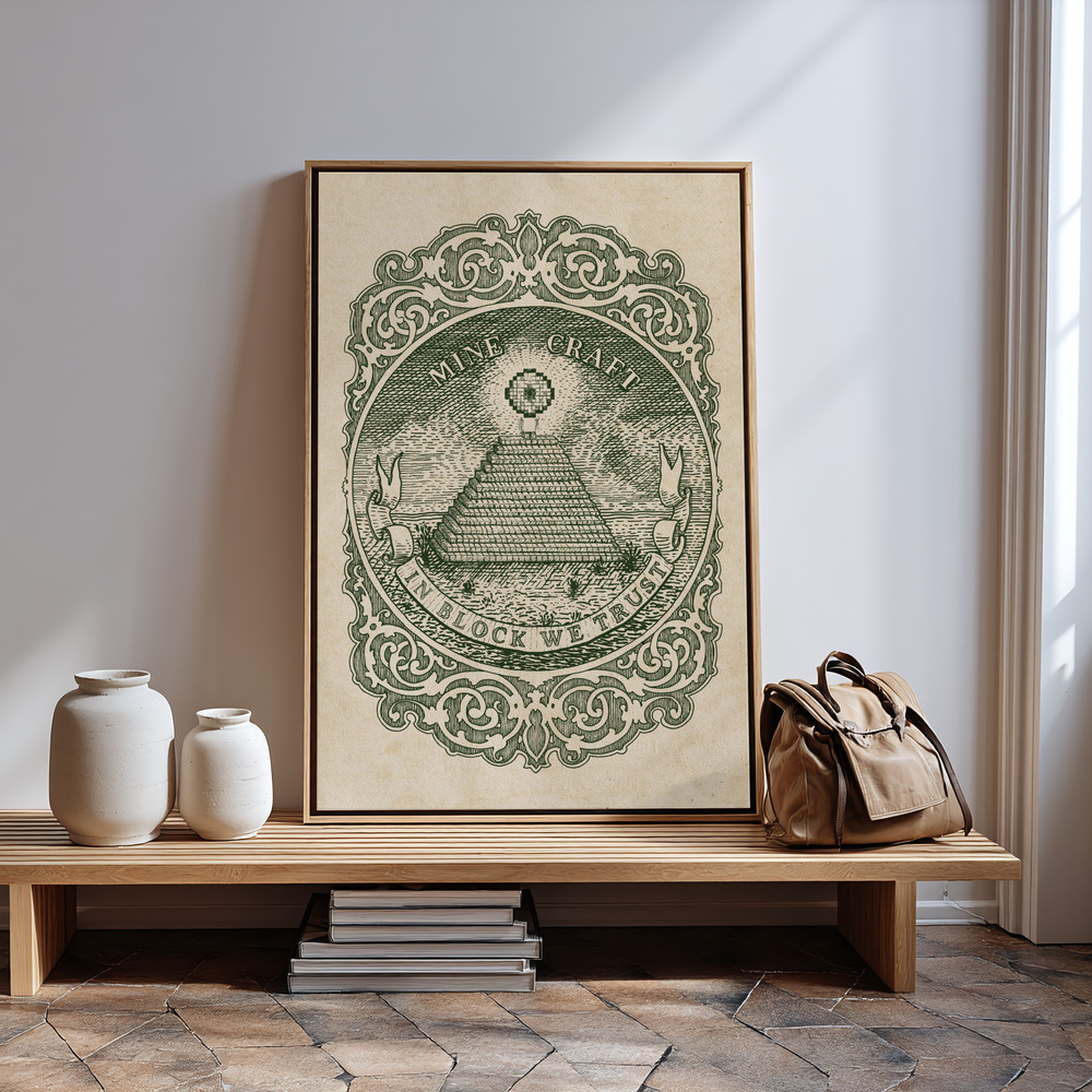 Canvas print - In Block We Trust in guest room