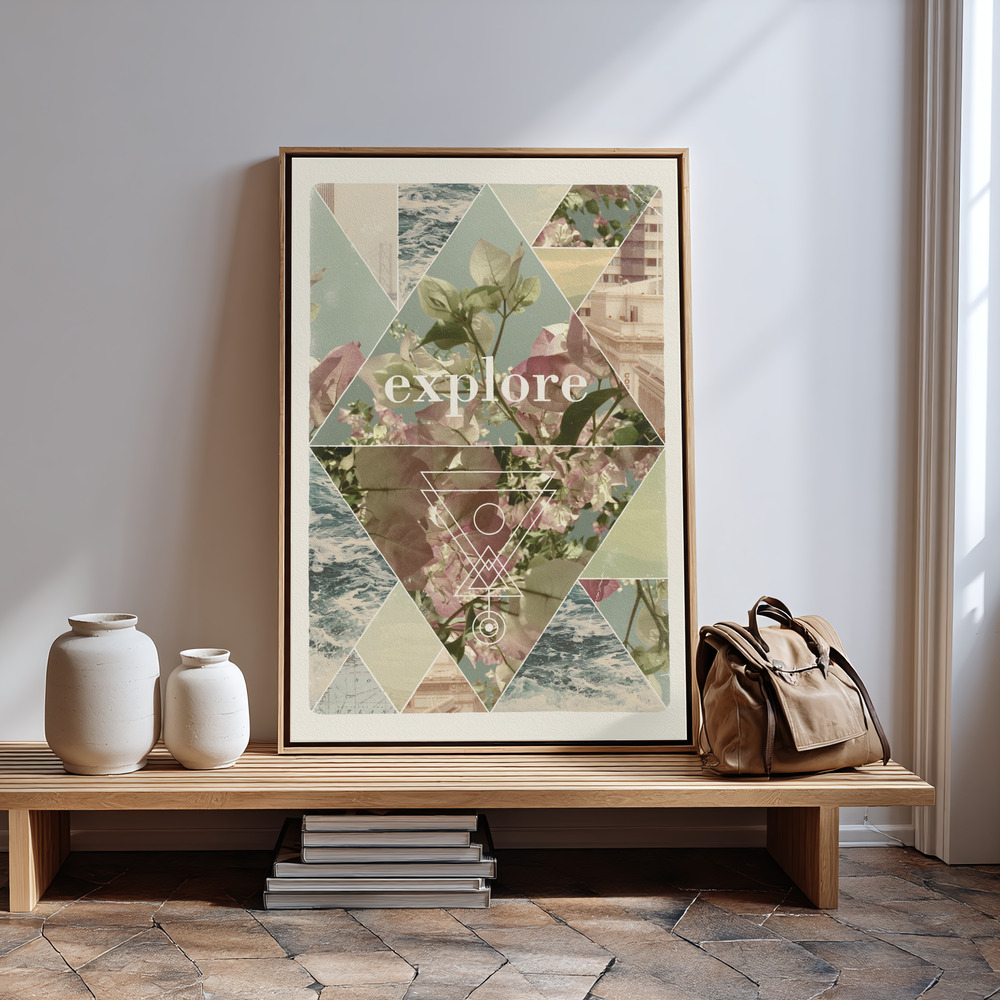 Canvas print - Explore I  A1 in guest room