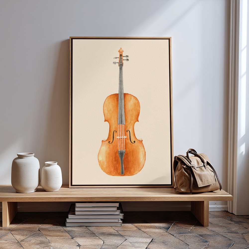 Canvas schilderi - Cello bij de ingang