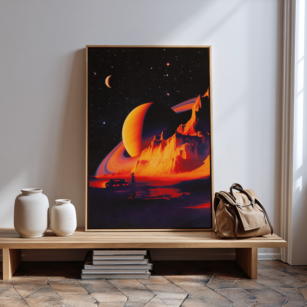 Leinwandbild - Alien Landscape in guest room
