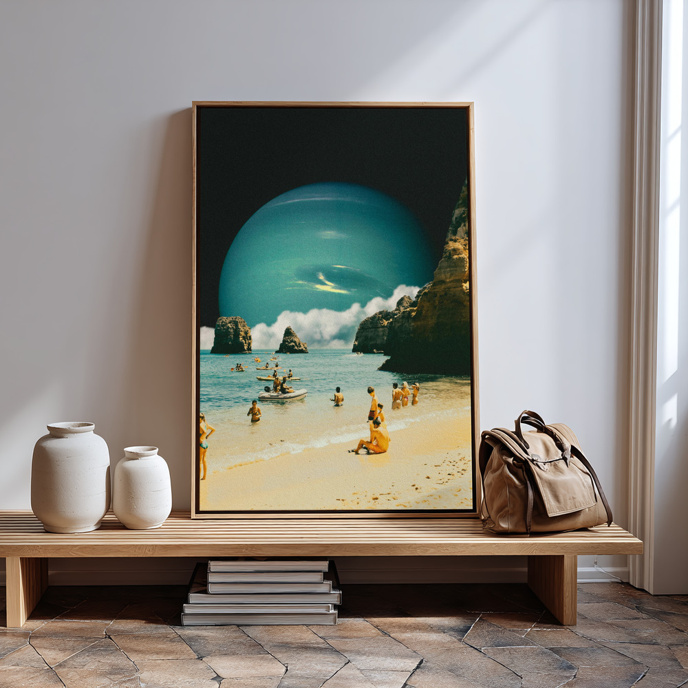Canvas schilderi - Space Beach bij de ingang