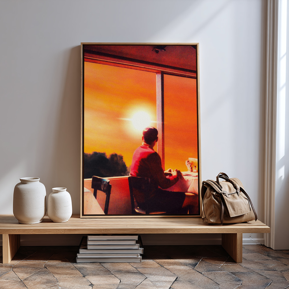 Canvas schilderi - Patience bij de ingang