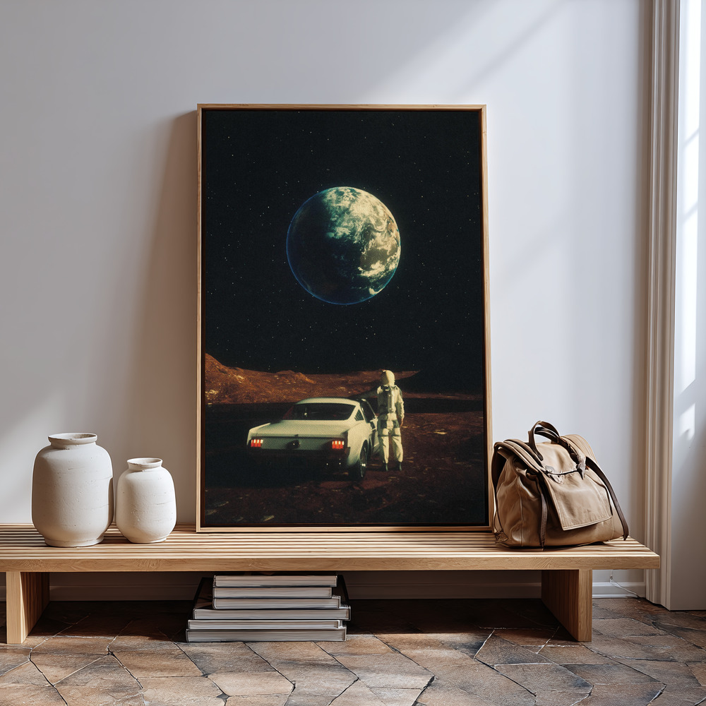 Canvas print - Far From Home in guest room