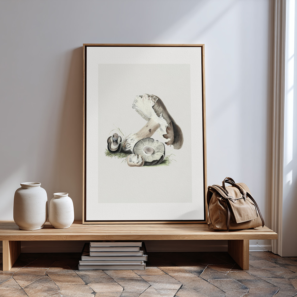 Canvas print - Vintage Agaricus Augustus Mushroom 50x70 by the entrance