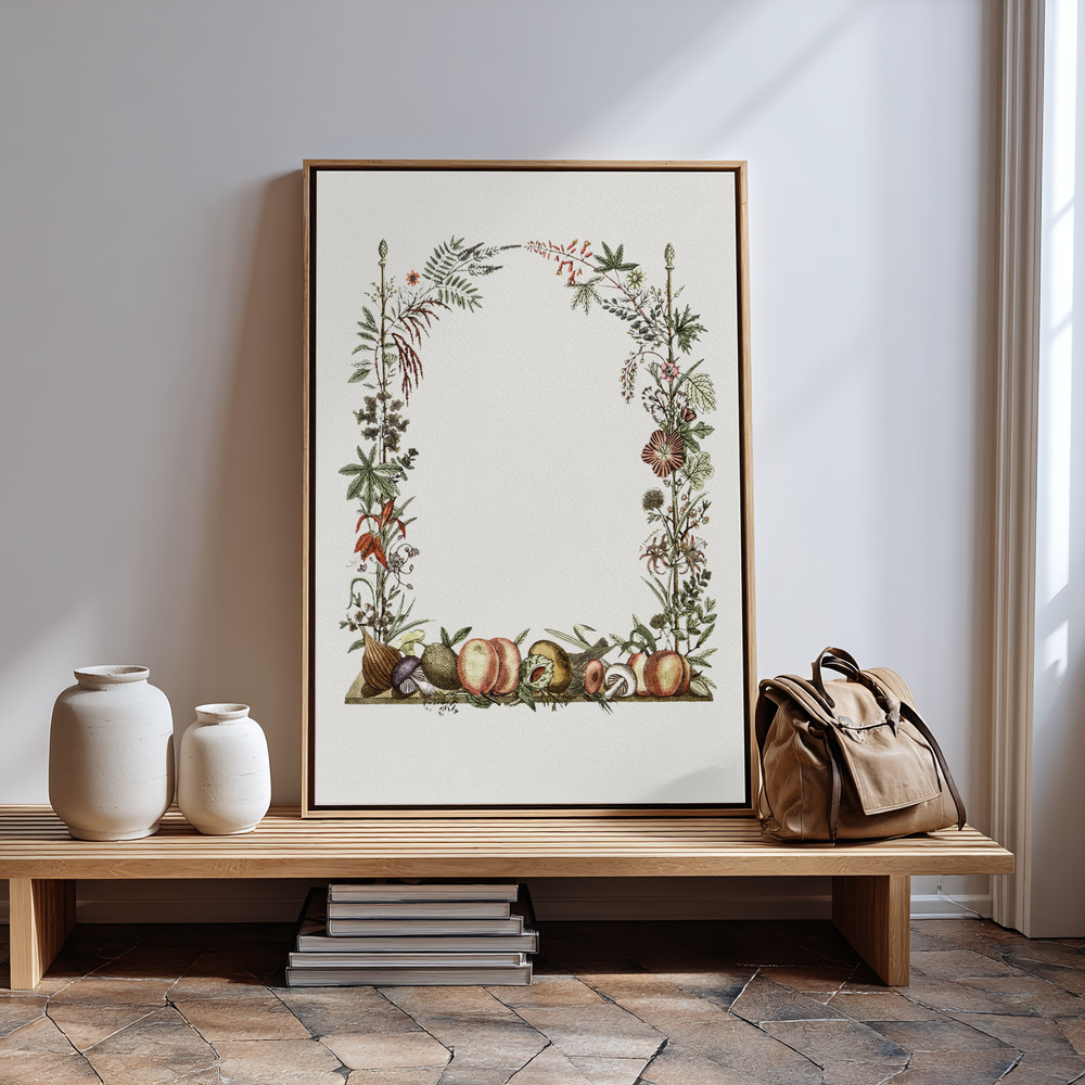 Canvas print - Hand Drawn Botanical Frame by the entrance
