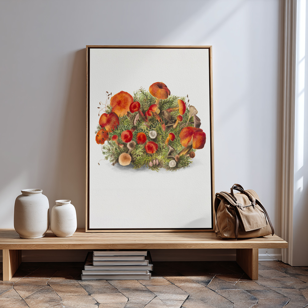 Canvas print - Study of Mushrooms (1880) Portrait Mode by the entrance