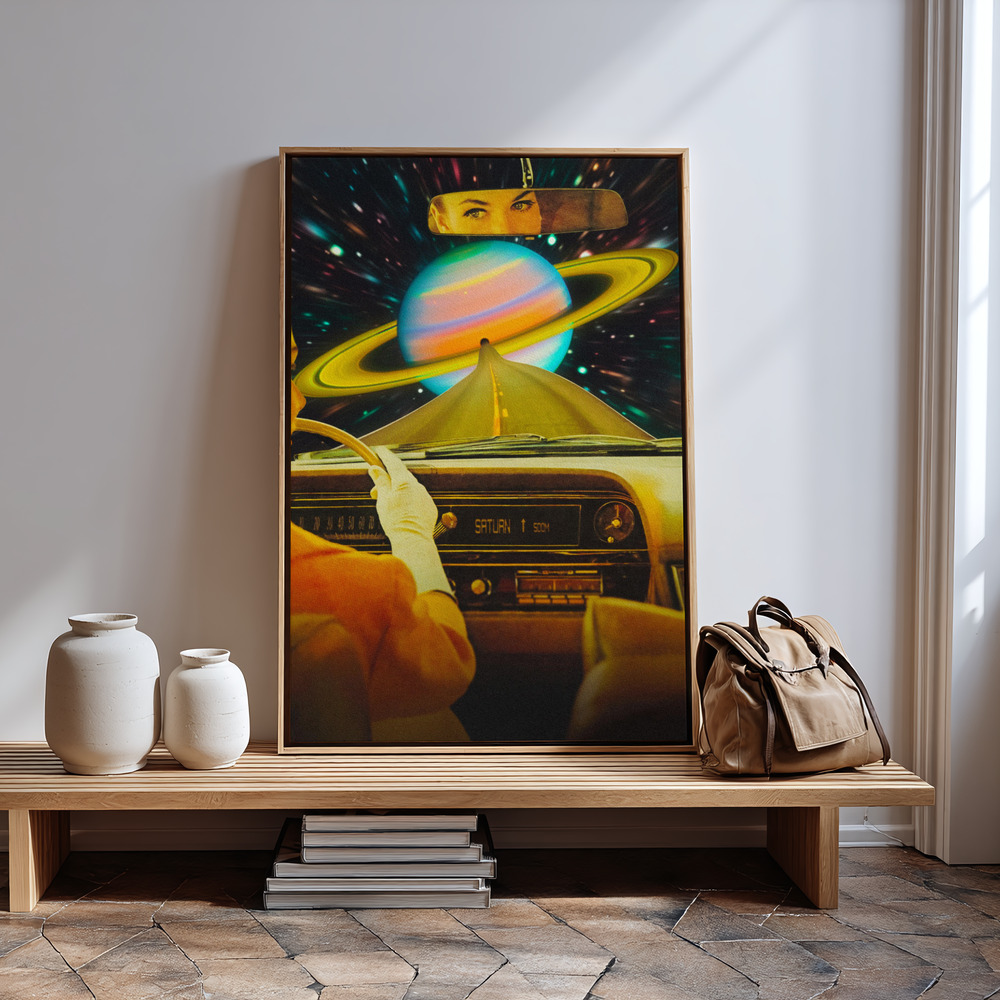 Canvas print - Saturn Commute in guest room