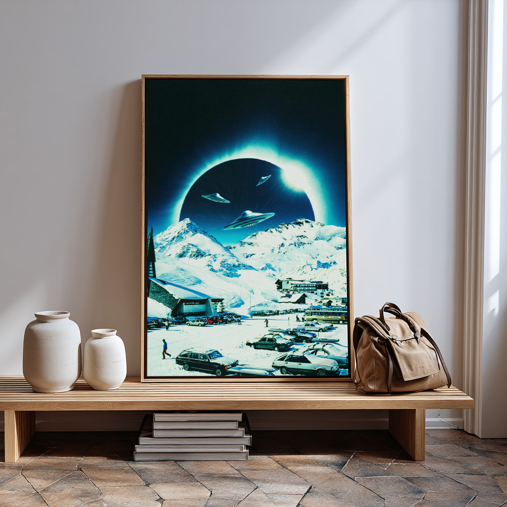 Canvas print - Winter Eclipse in guest room