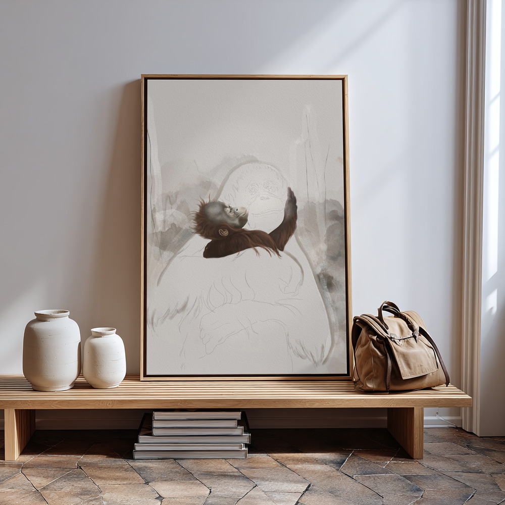 Canvas schilderi - Wilderness in guest room