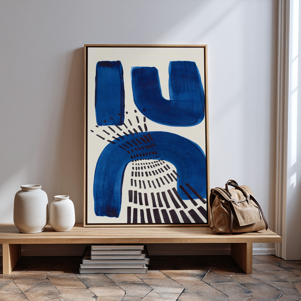 Canvas schilderi - Blue Magnet bij de ingang