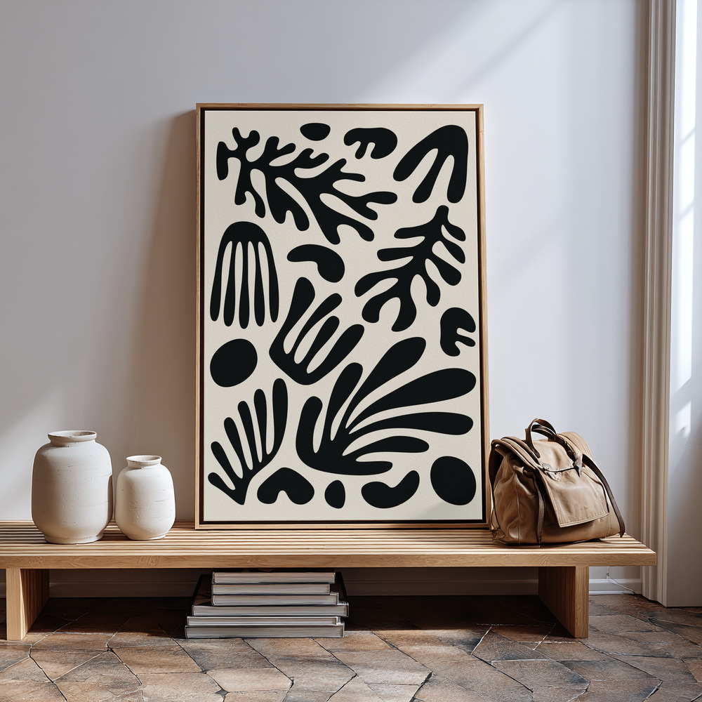 Canvas schilderi - Henri Matisse Black Algae Collection #3 bij de ingang