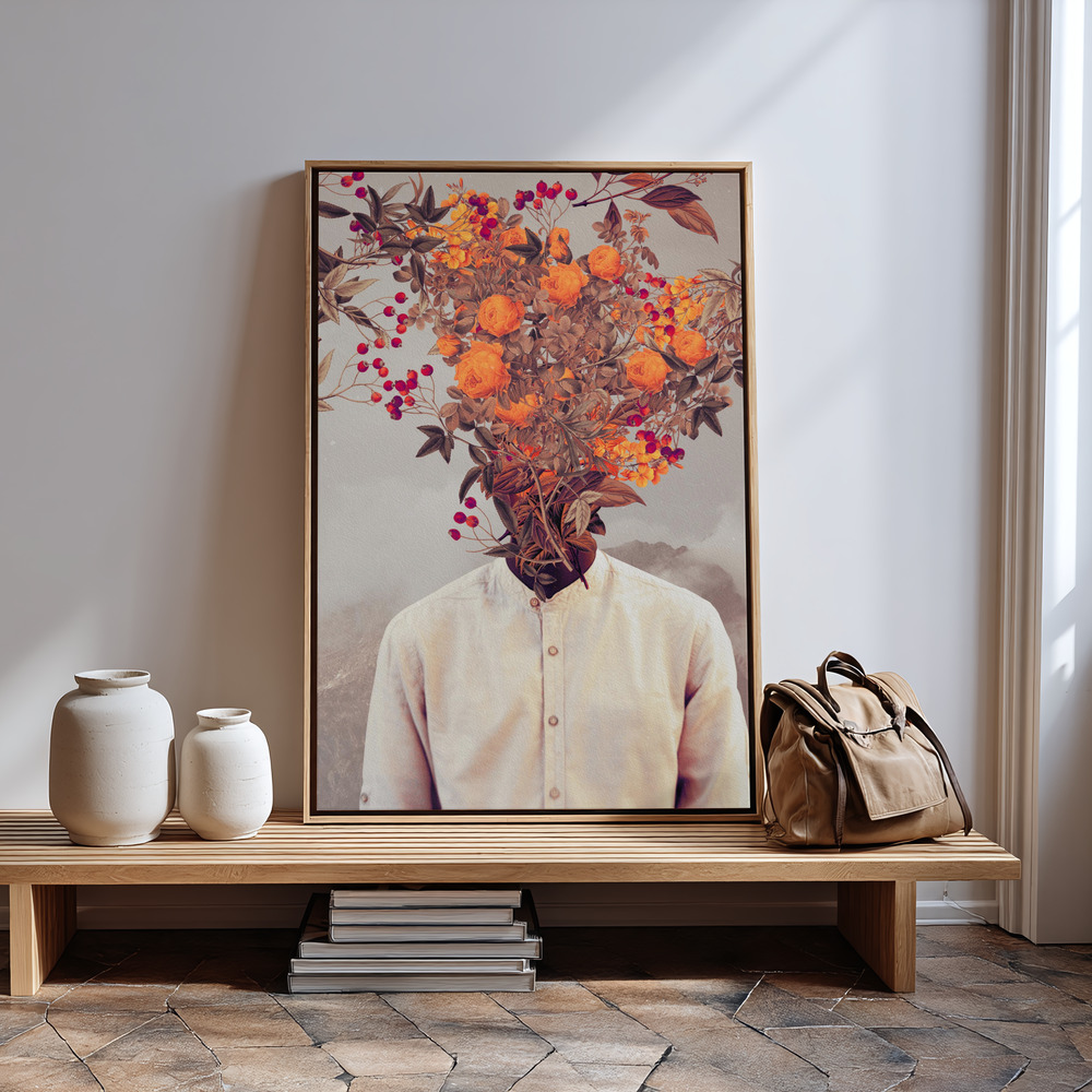 Canvas print - Bright Bloom in guest room