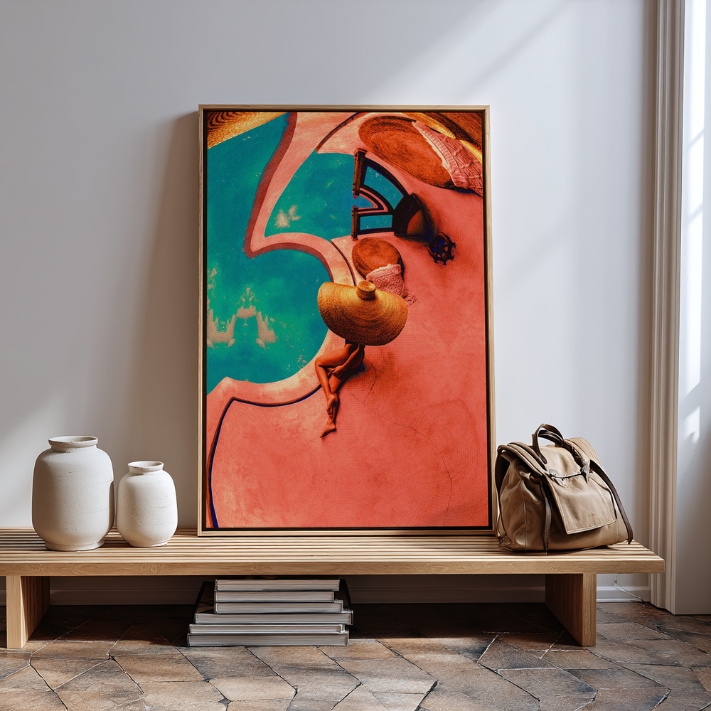 Canvas print - Contours of Serenity in guest room