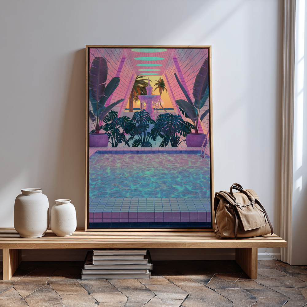 Canvas schilderi - Tropical Reflection in guest room