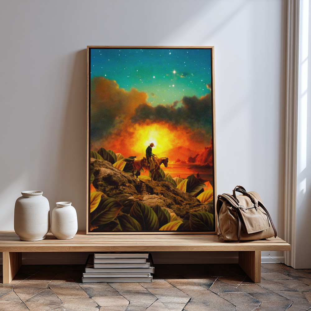 Stampe su tela - Cowboy II in guest room