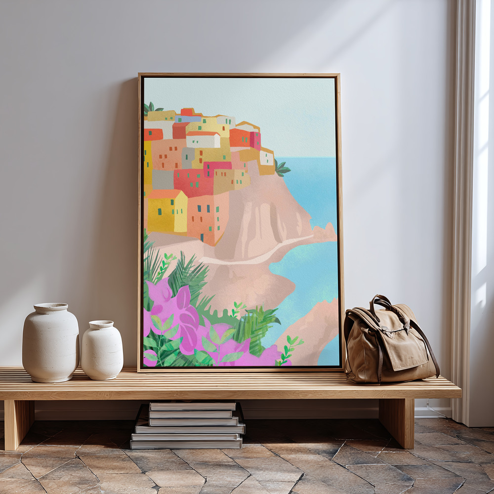 Canvas print - Cinque Terre in guest room