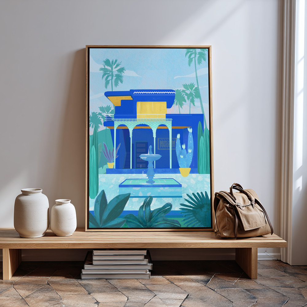 Canvas print - Moroccan Garden in guest room