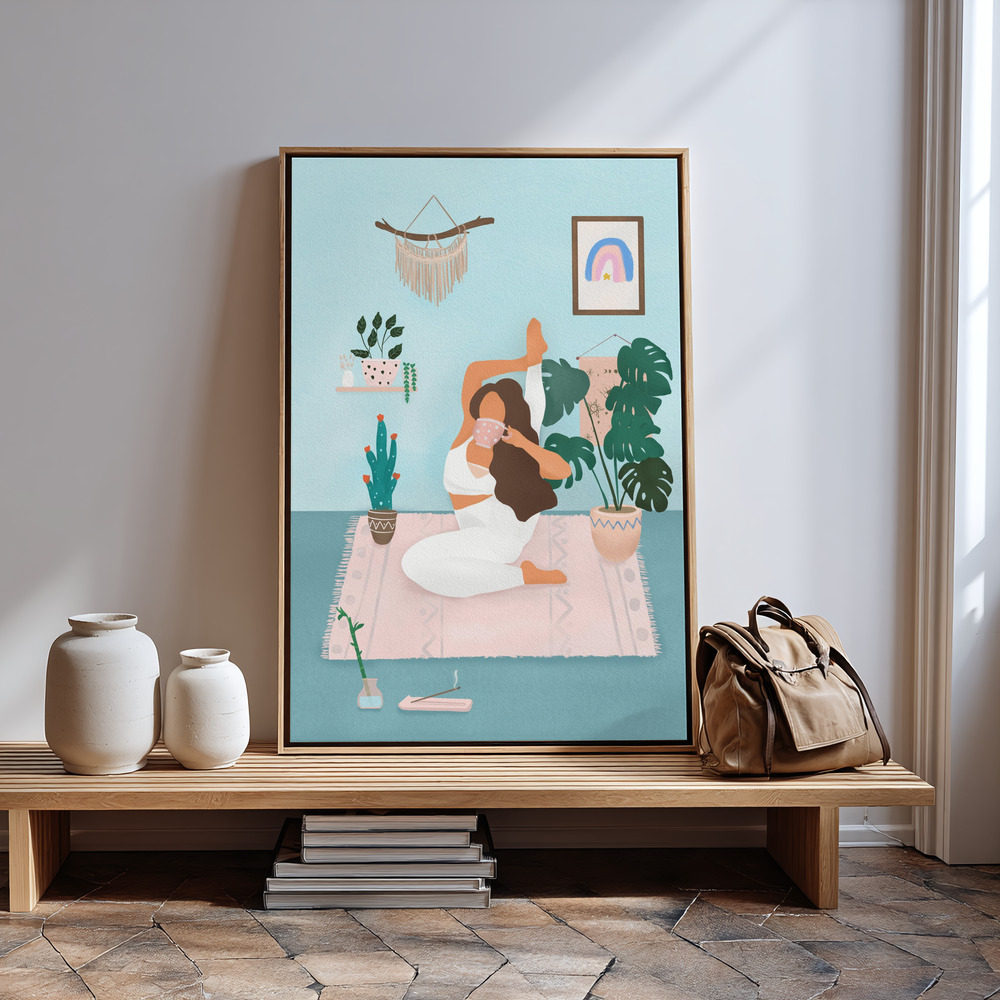 Canvas print - Yoga Time in guest room