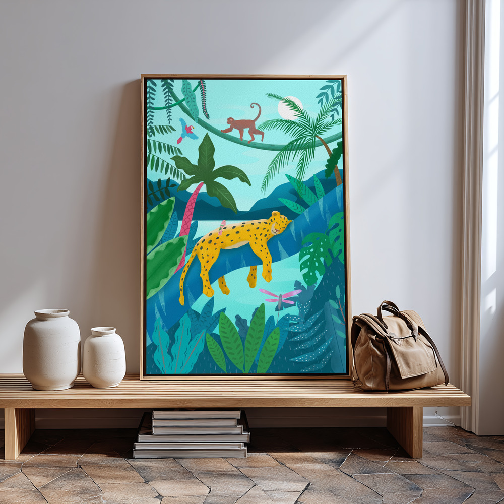 Canvas print - Jungle Leopard in guest room