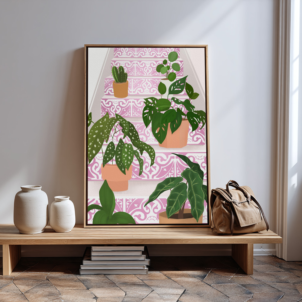 Toile - Plants à l'entrée