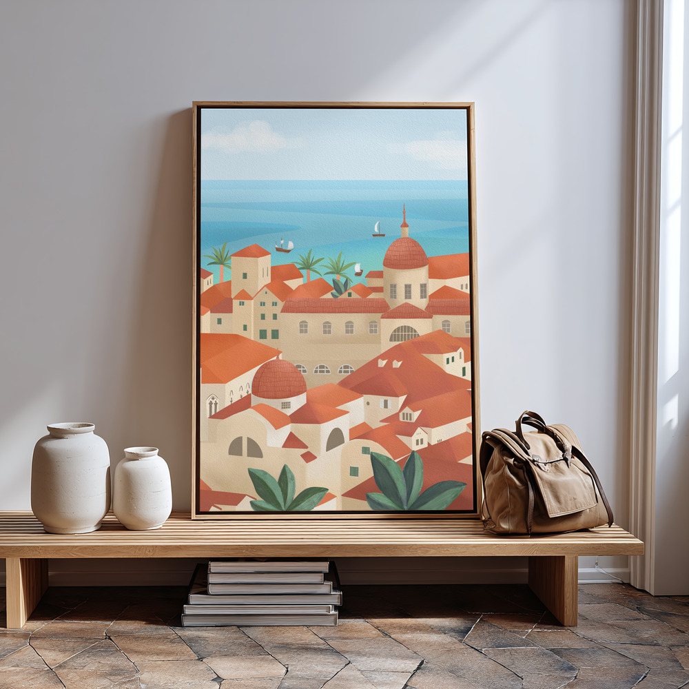 Canvas schilderi - Dubrovnik Old Town bij de ingang