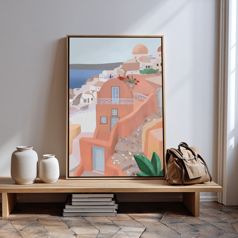 Toile - Santorini à l'entrée
