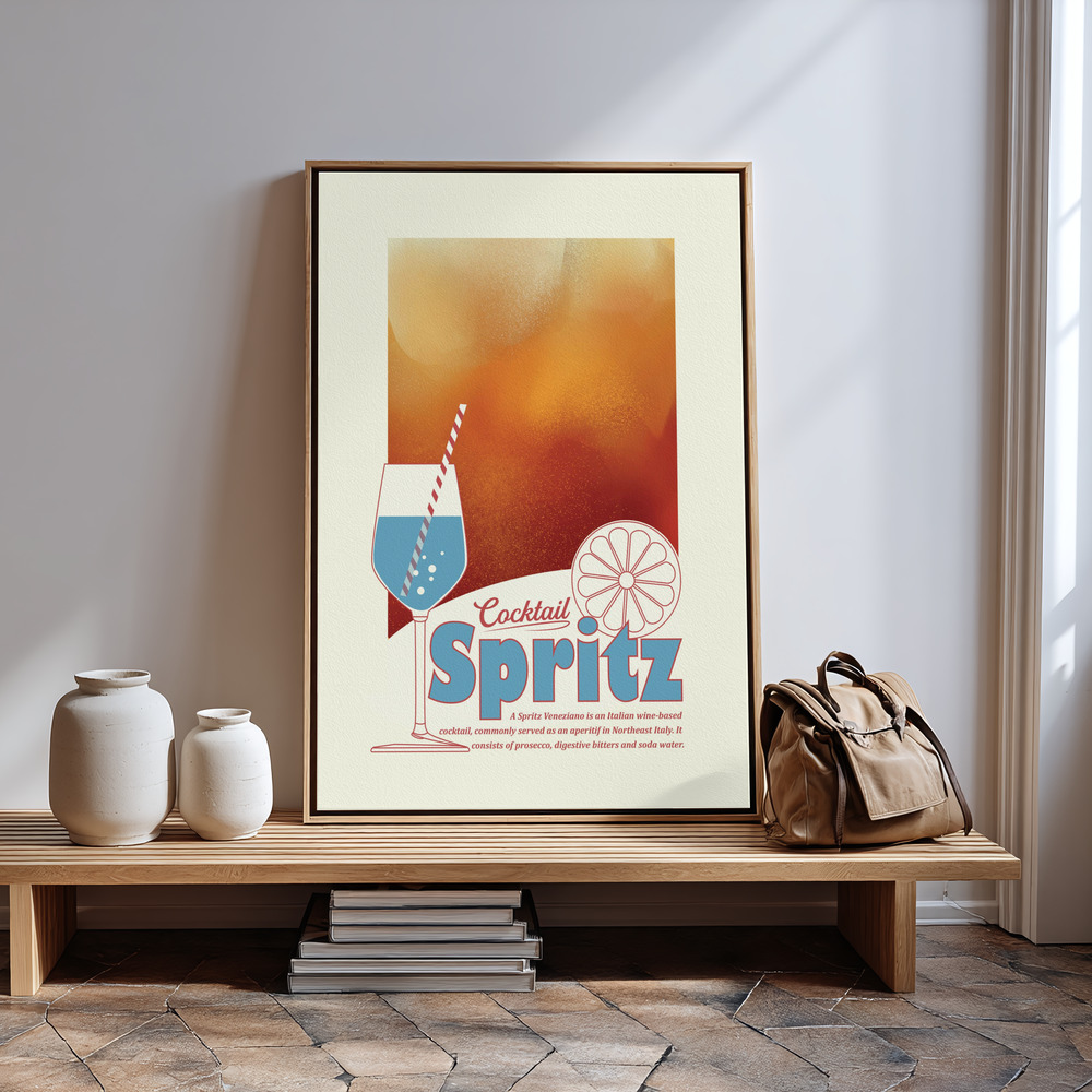 Lærred - Aperol Spritz print ved indgangen