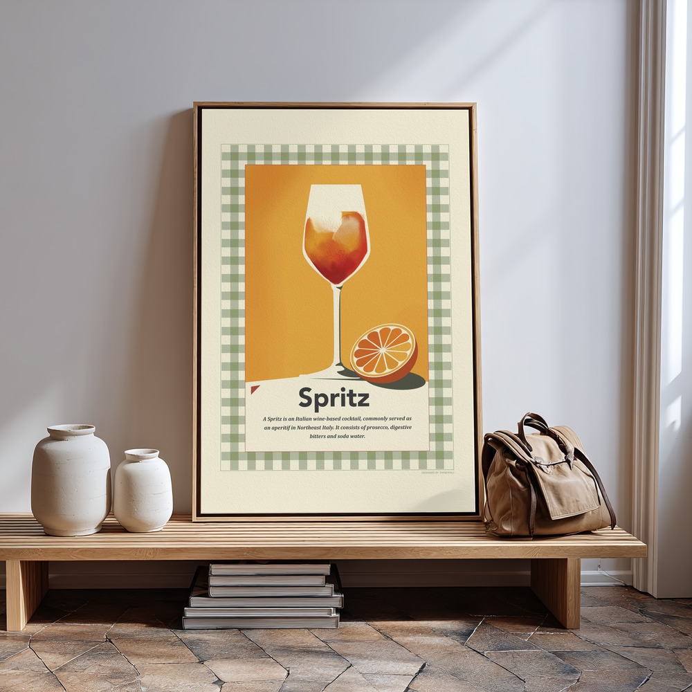 Canvas schilderi - Spritz retro print in guest room