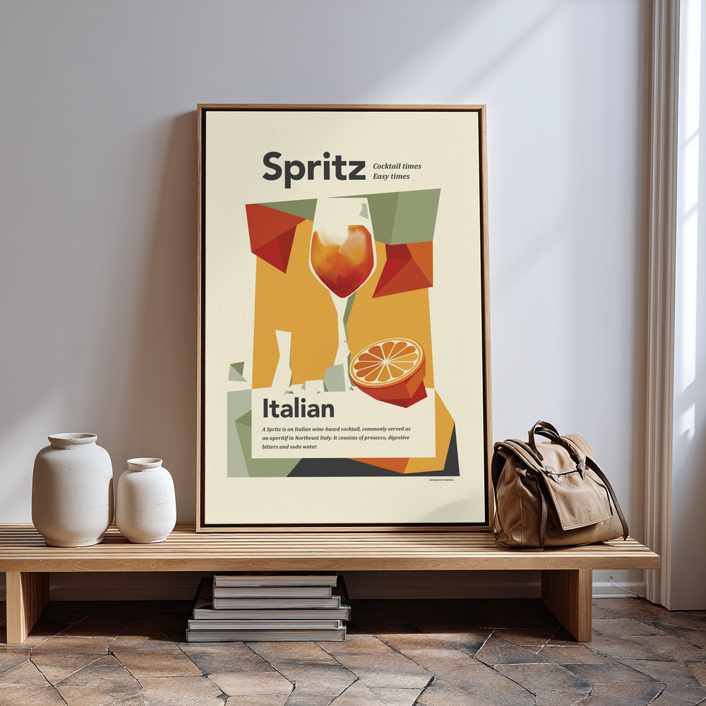 Canvastavla Aperol spritz print - Tavla in guest room