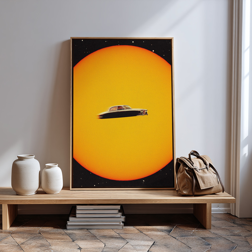 Canvas print - Space Chase in guest room