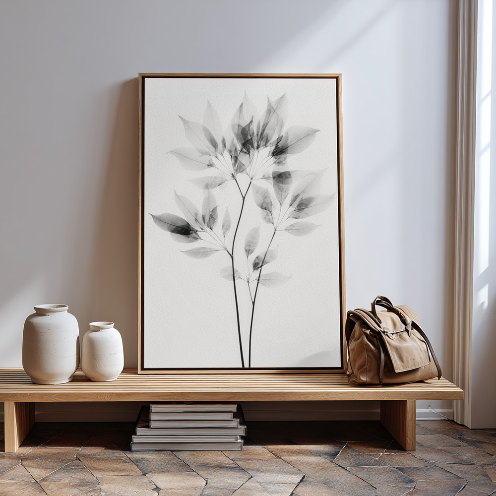 Canvas print - Transparent Botanic No 8 in guest room