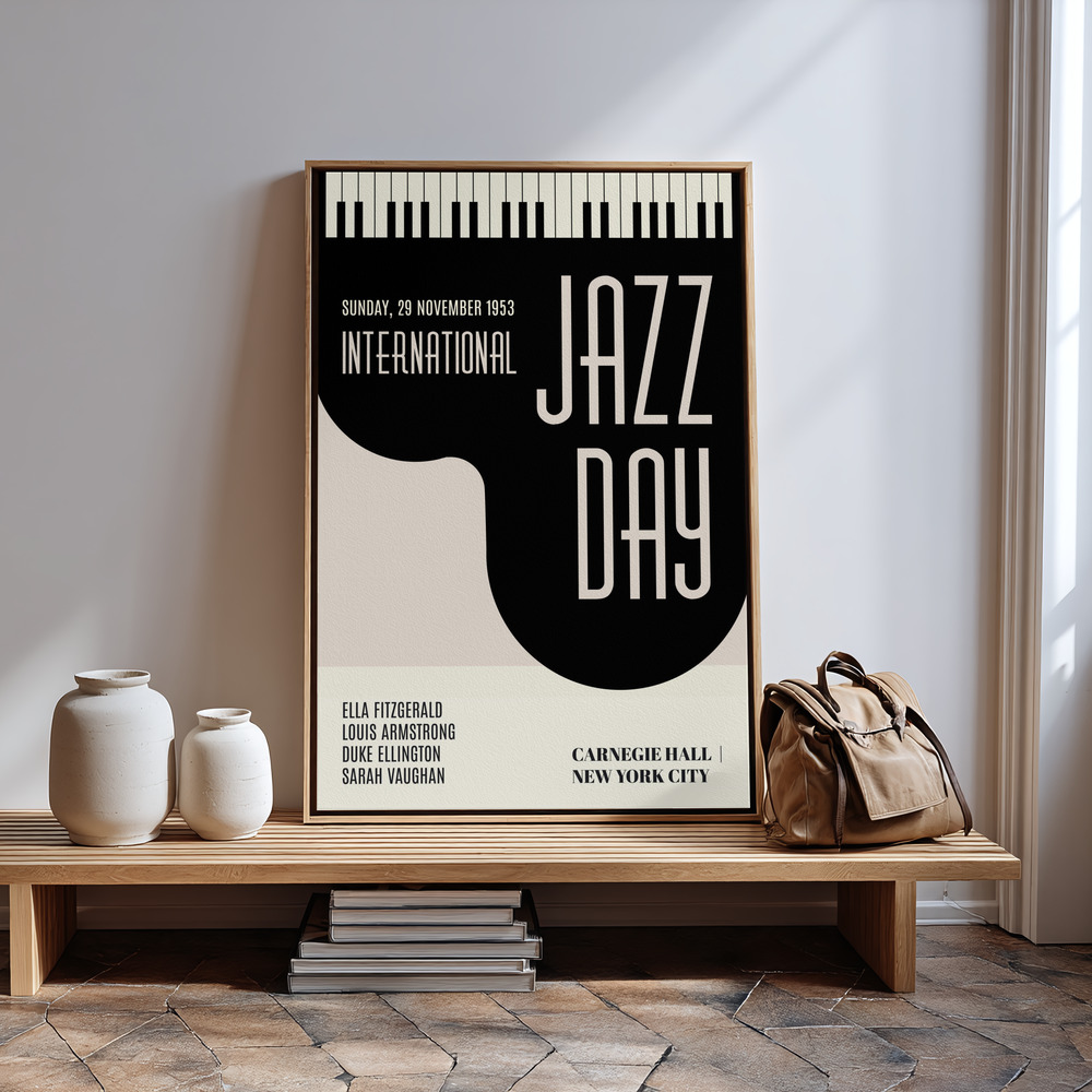 Canvas print - Jazzy Days in guest room
