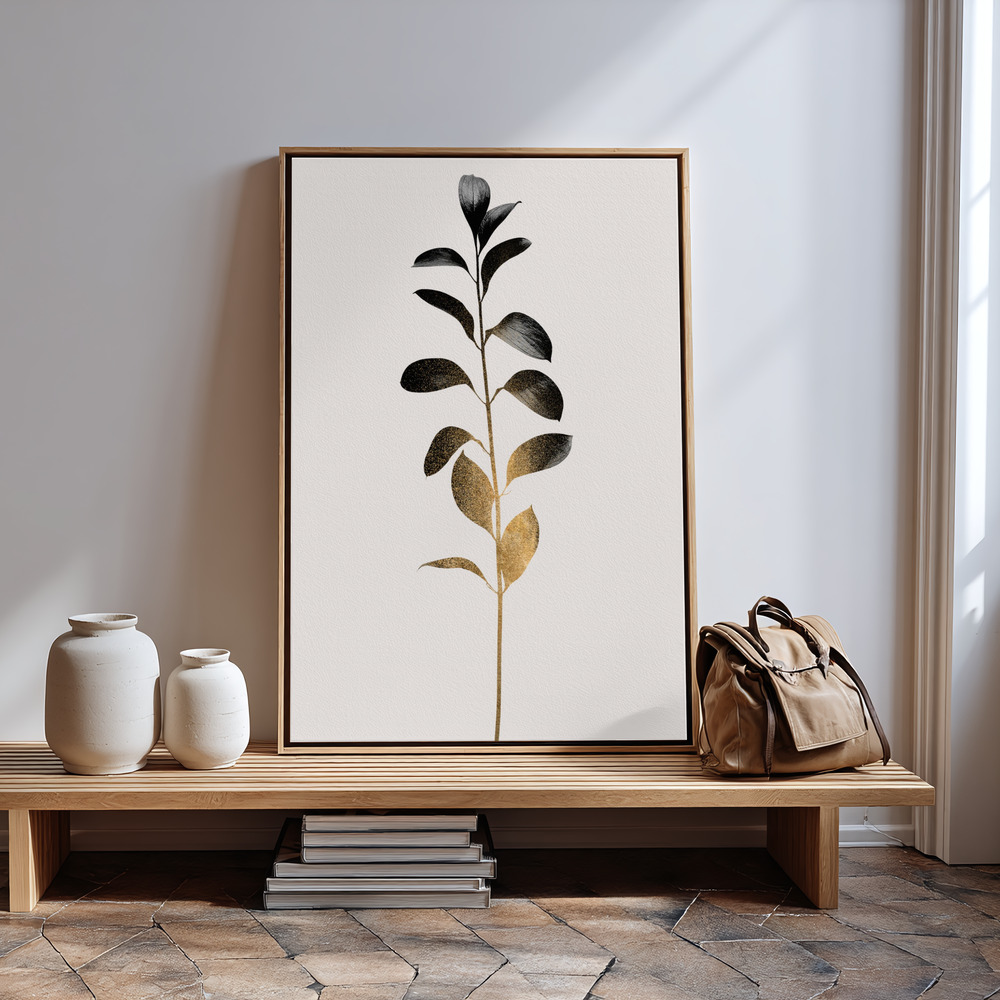 Canvas taulu - Monochromatica No.9   Dark Gold sisäänkäynnin luona