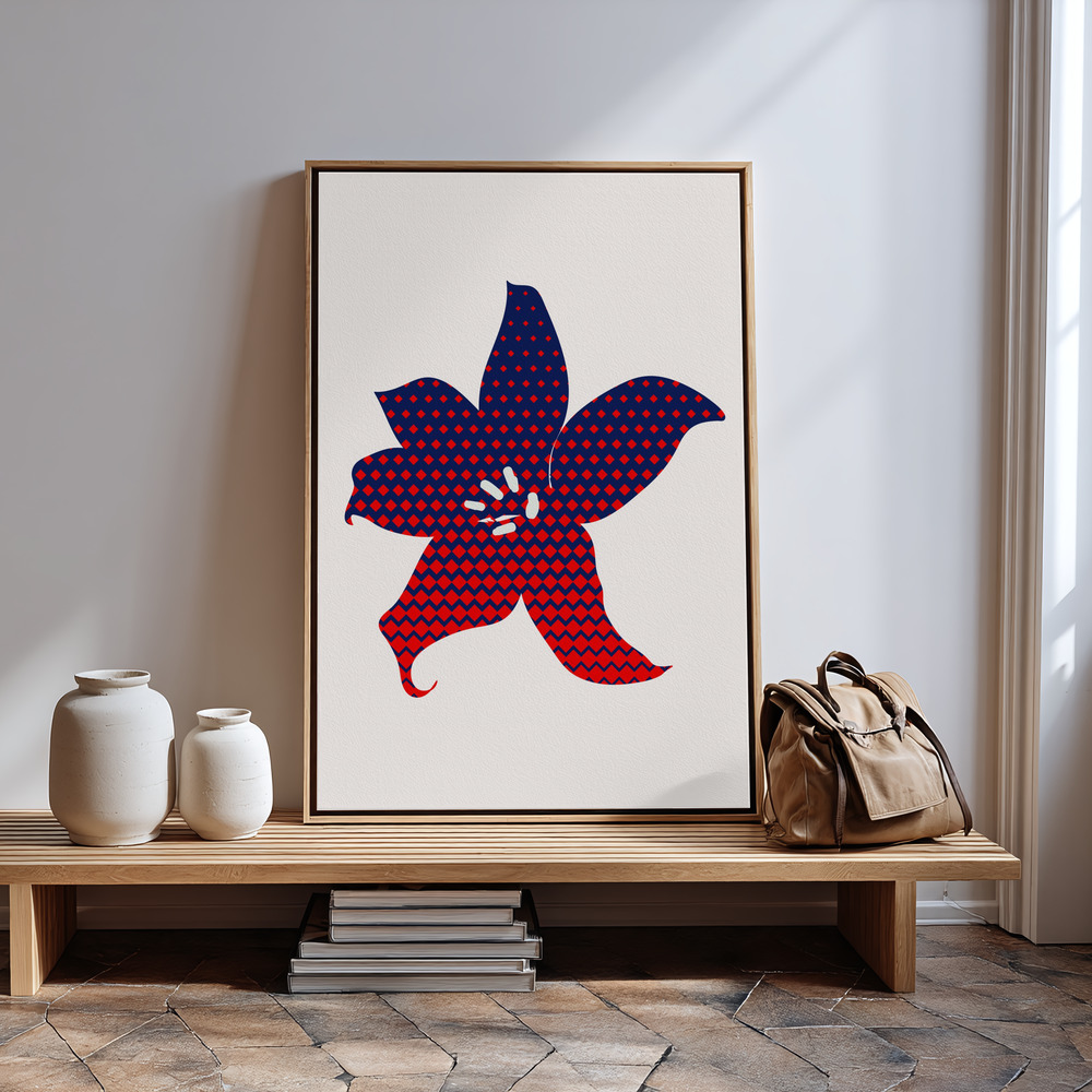 Canvas print - Pop Flower in guest room