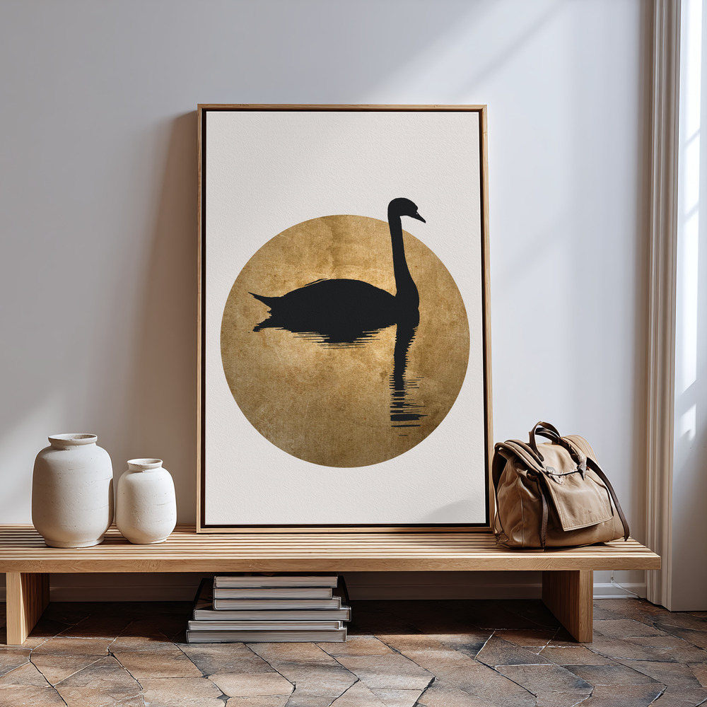 Lienzo - The Swan Gold in guest room
