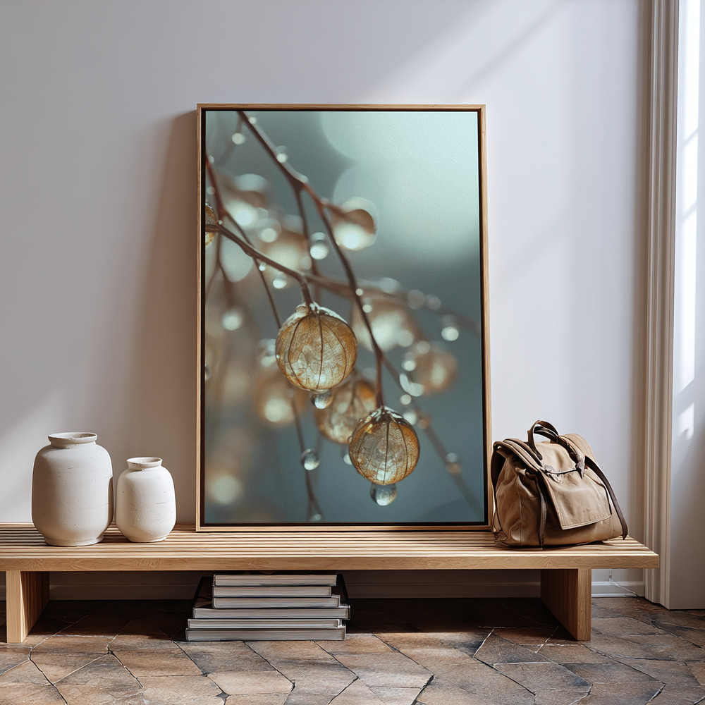 Canvas print - Tiny Glass Berries No 2 in guest room