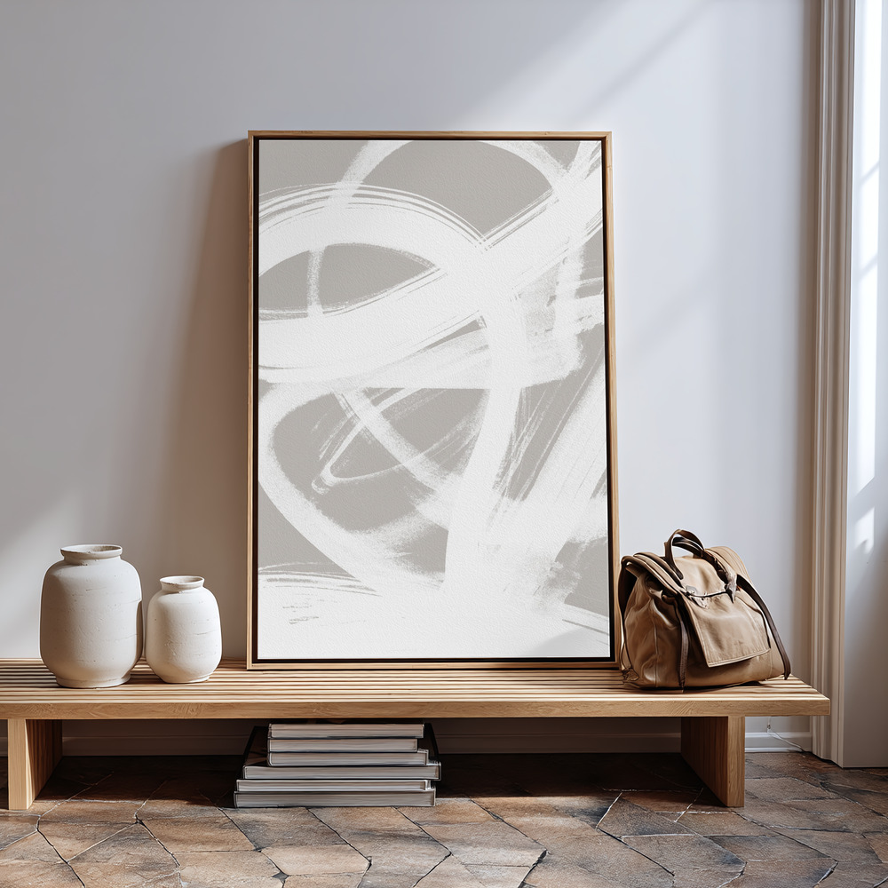 Canvas print - Abstract Brush Strokes 6 A1 in guest room