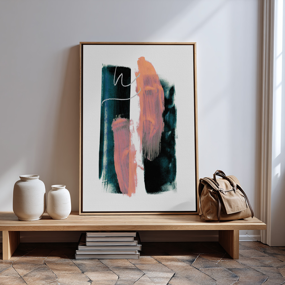 Canvas print - Abstract Brush Strokes 3x A1 in guest room