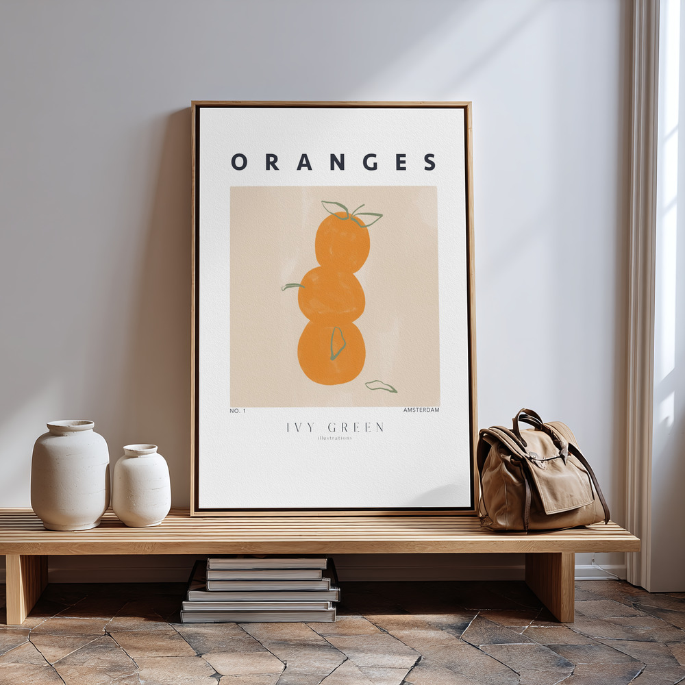 Canvas schilderi - Oranges in guest room