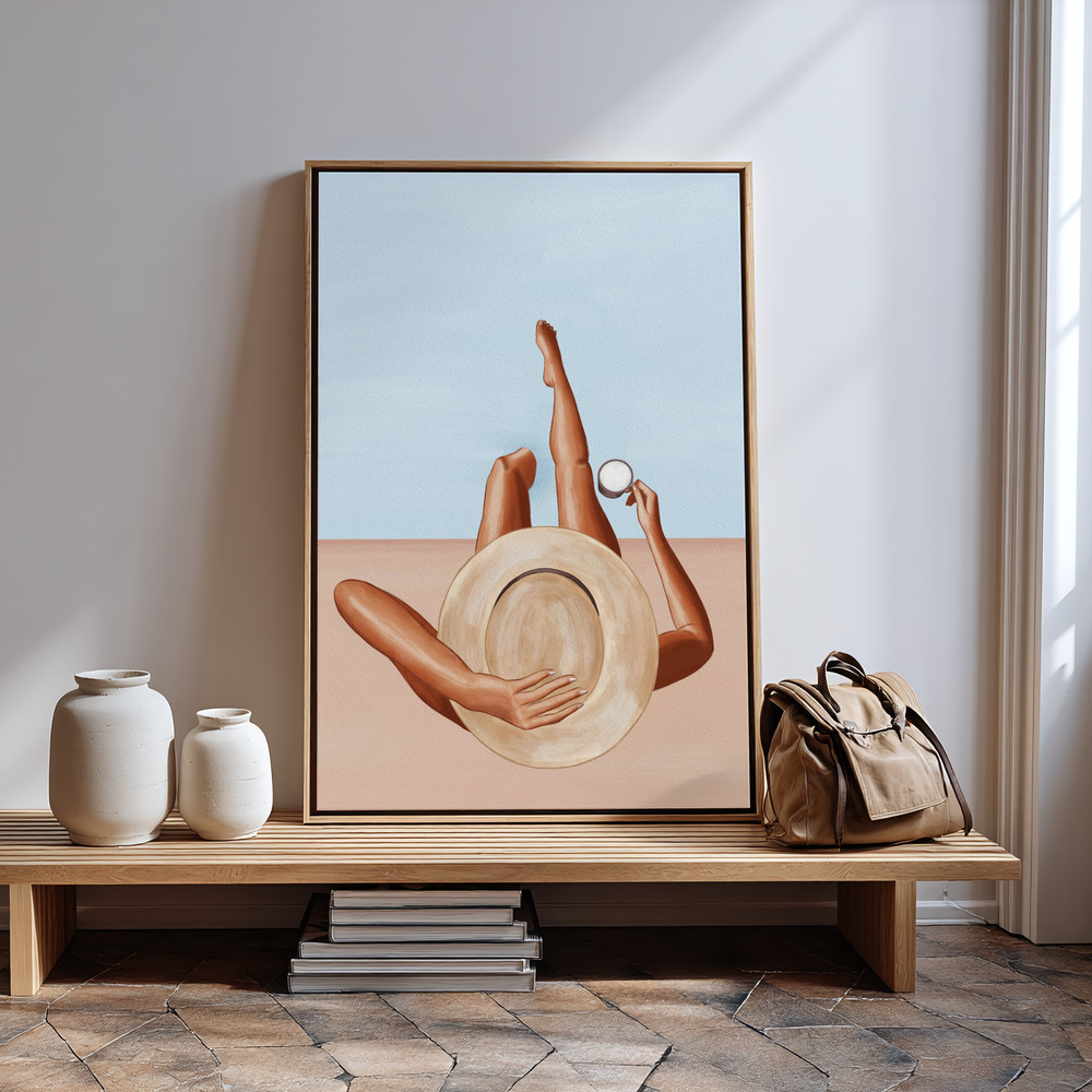 Canvas print - Poolside Girl in guest room