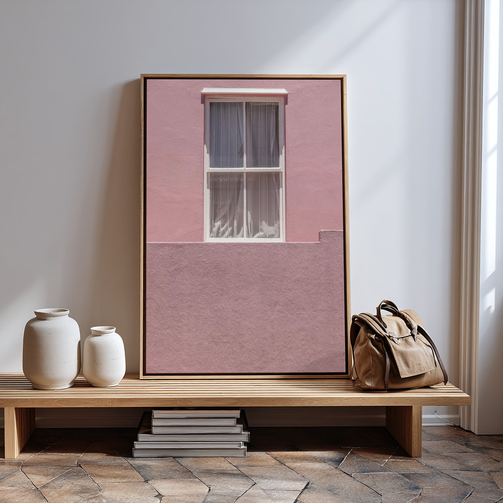 Canvas print - Pink Wall in guest room