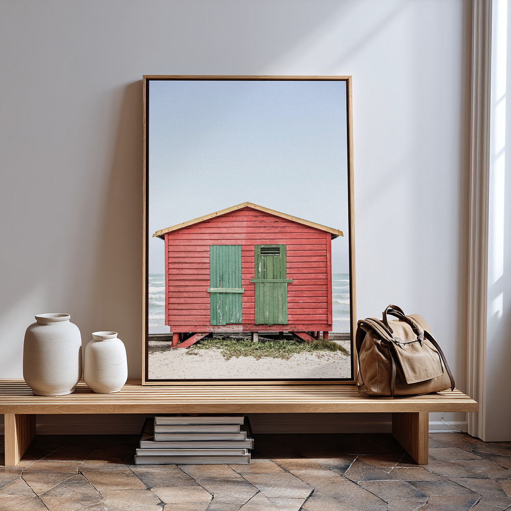 Canvas print - Red Hut by the entrance